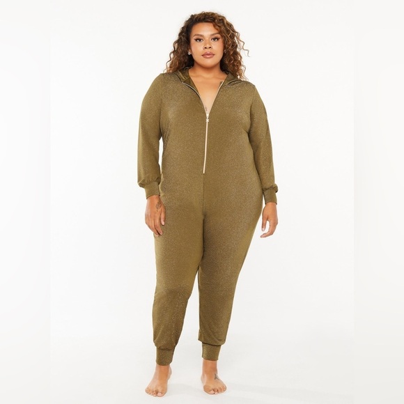 Savage X Fenty Sleep & Shine Hooded Onesie in Military Olive Green - 3X - Picture 1 of 8